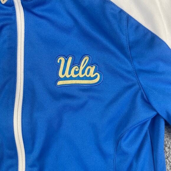 Adidas UCLA Women's Small Blue Gold ClimaLite Bruins Long Sleeve Track Jacket - Picture 6 of 12